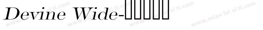 Devine Wide字体转换